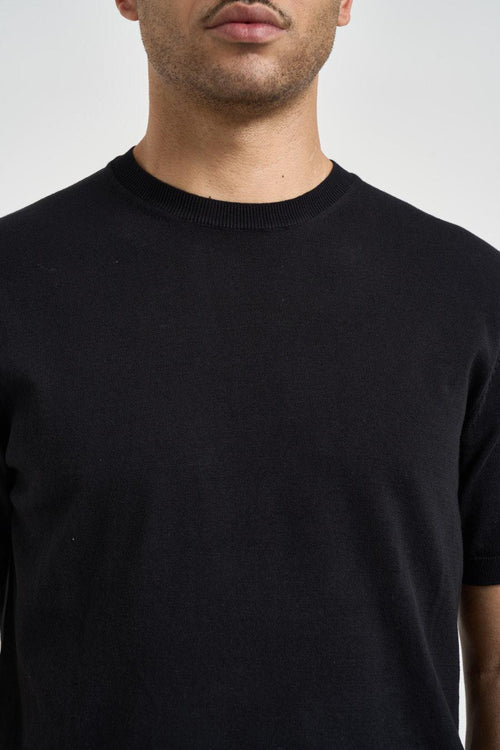 T-shirt uomo in maglia nera - 2