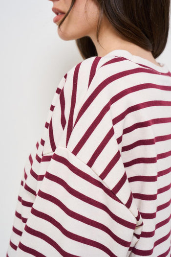 Felpa donna a righe rosse - 5