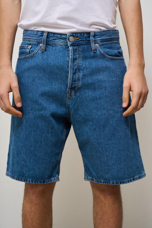 Bermuda uomo in denim medio