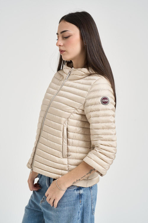 Piumino donna manica 3/4 beige - 2