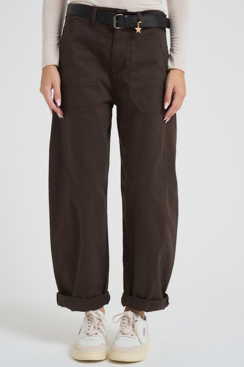 Jeans donna regular marrone