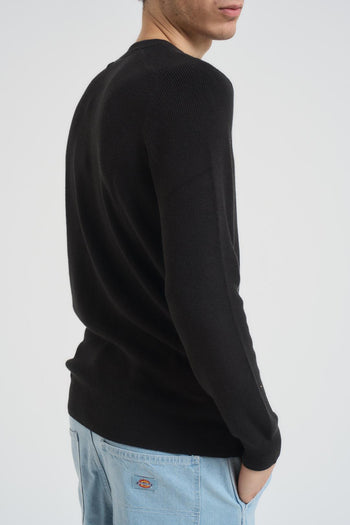 Maglia uomo girocollo nera - 3