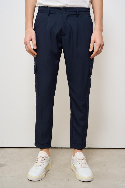 Pantalone uomo regular blu notte