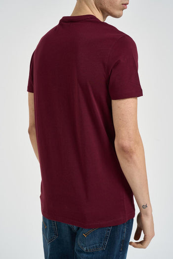T-shirt uomo girocollo bordeaux - 4