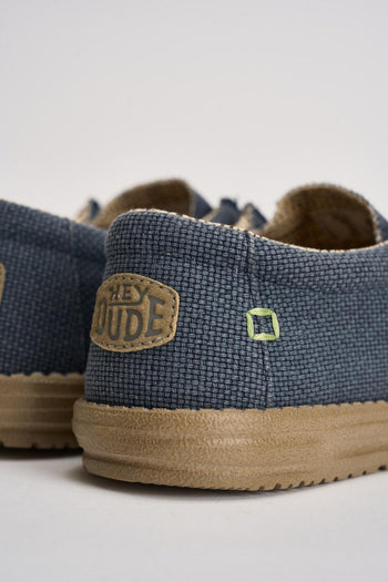 Scarpa da barca uomo Wally blu - 7