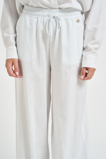 Pantalone donna fluido bianco - 5