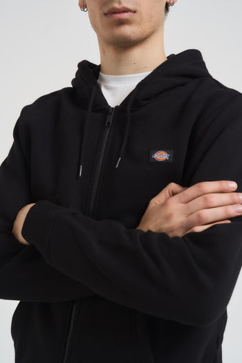 Felpa uomo con cappuccio e zip nera - 3