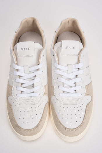 Sneakers uomo Court bianche e beige - 8
