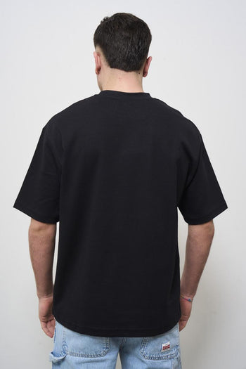 T-shirt uomo girocollo nera - 4