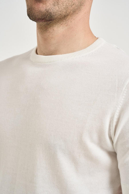T-shirt uomo in maglia bianco - 2