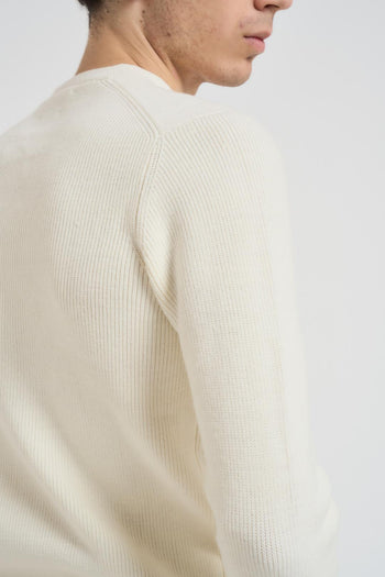 Maglia uomo girocollo latte - 4