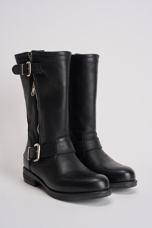 Stivale donna biker nero - 2