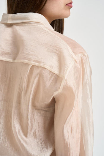 Camicia donna leggera effetto satinato burro - 4