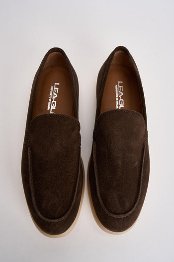Mocassino uomo in suede testa di moro - 6