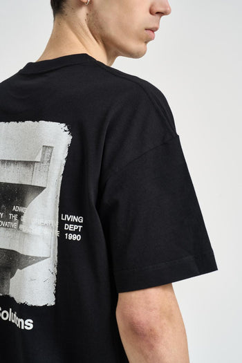 T-shirt uomo con stampa nera - 5