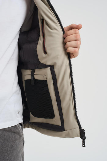 Giubbotto uomo con cappuccio grigio chiaro - 9
