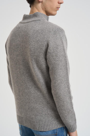 Cardigan uomo in maglia grigio - 4