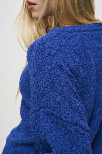 Maglia donna blu cropped - 5