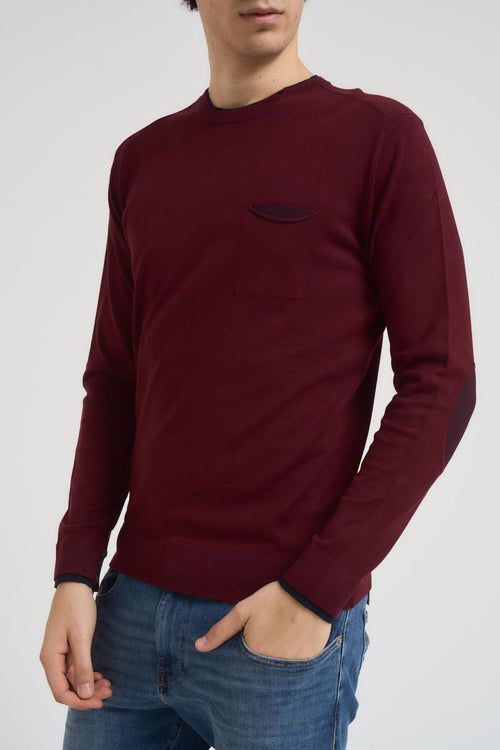 Maglia uomo girocollo bordeaux
