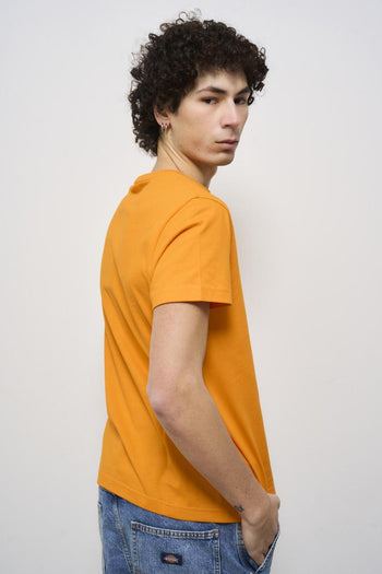 Orange Men's T-Shirt with Logo - 5