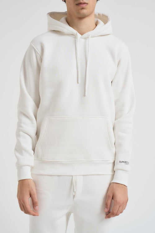 Felpa uomo bianca con cappuccio - 2
