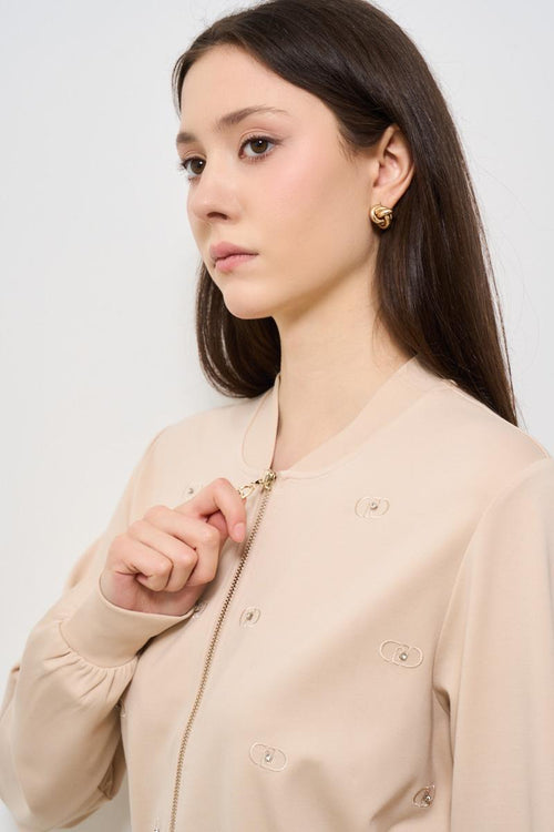 Felpa donna rosa con strass - 2