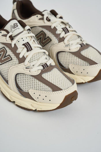 Sneakers donna 530 marrone e avorio - 4