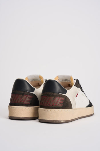 Sneakers uomo bianca e suede testa di moro - 6