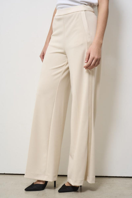 Pantalone donna gamba dritta panna - 2