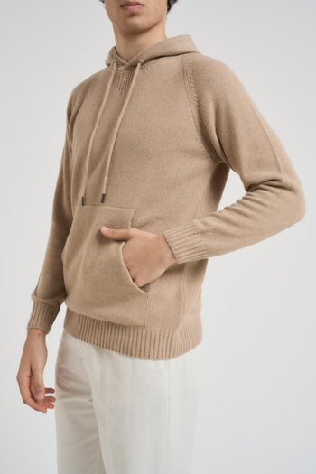 Felpa uomo in maglia cammello - 3