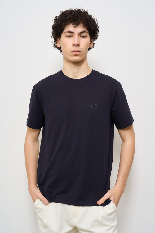 T-shirt uomo girocollo blu