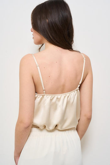 Top donna con fiocco panna - 3