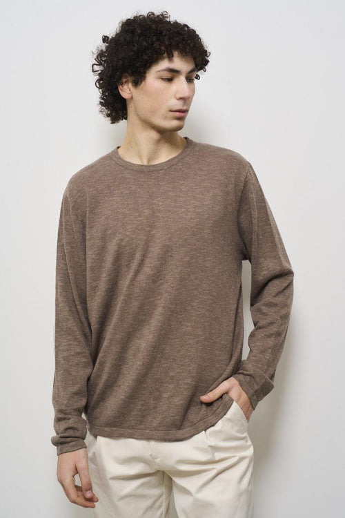 Maglia uomo girocollo tortora