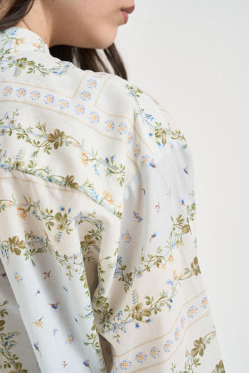 Blusa donna panna fantasia floreale - 5