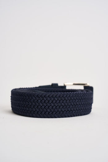 Cintura uomo intrecciata blu - 3