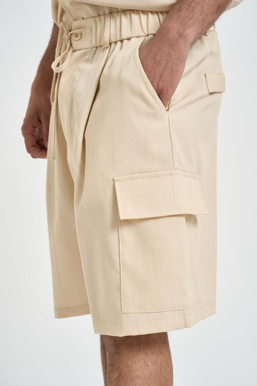 Bermuda uomo cargo panna - 2