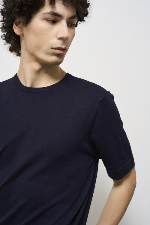 T-shirt uomo girocollo blu - 2