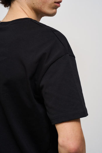 T-shirt uomo girocollo nera - 5