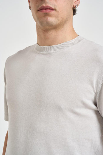 T-shirt uomo in maglia perla - 4