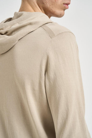 Felpa uomo in maglia beige - 5