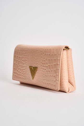 Borsa donna a tracolla in vernice rosa - 3