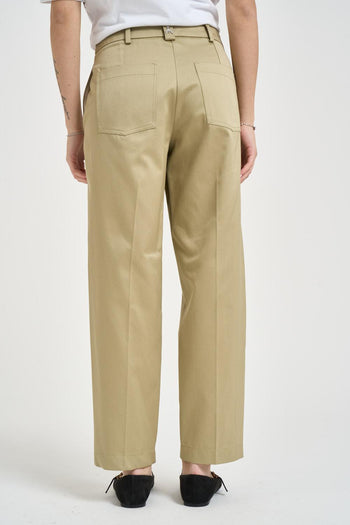 Pantalone donna dritto beige - 3