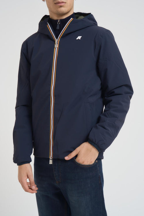 Giubbotto uomo double face blu e verde