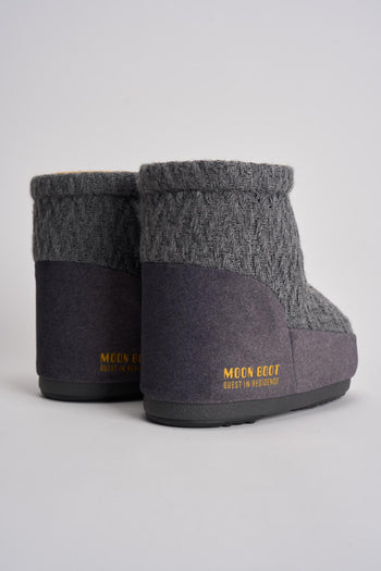 Stivale donna da neve in maglia grigio - 6