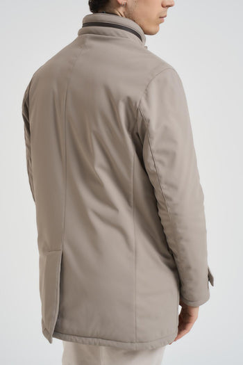 Giubbotto trench midi uomo grigio chiaro - 5