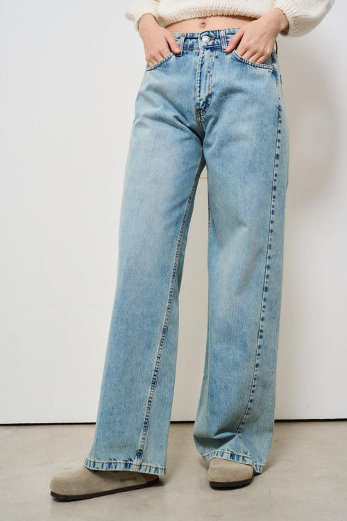 Jeans donna in denim medio gamba dritta - 2