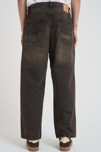 Jeans uomo wide fit denim marrone - 4