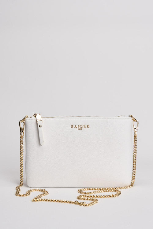 Pochette donna in ecopelle bianca