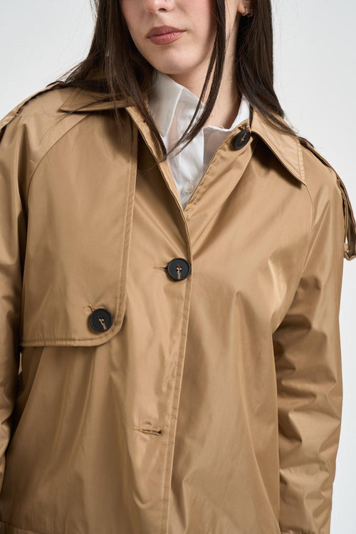 Trench donna corto cammello - 2