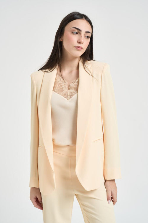 Completo donna monopetto giallo pastello - 2